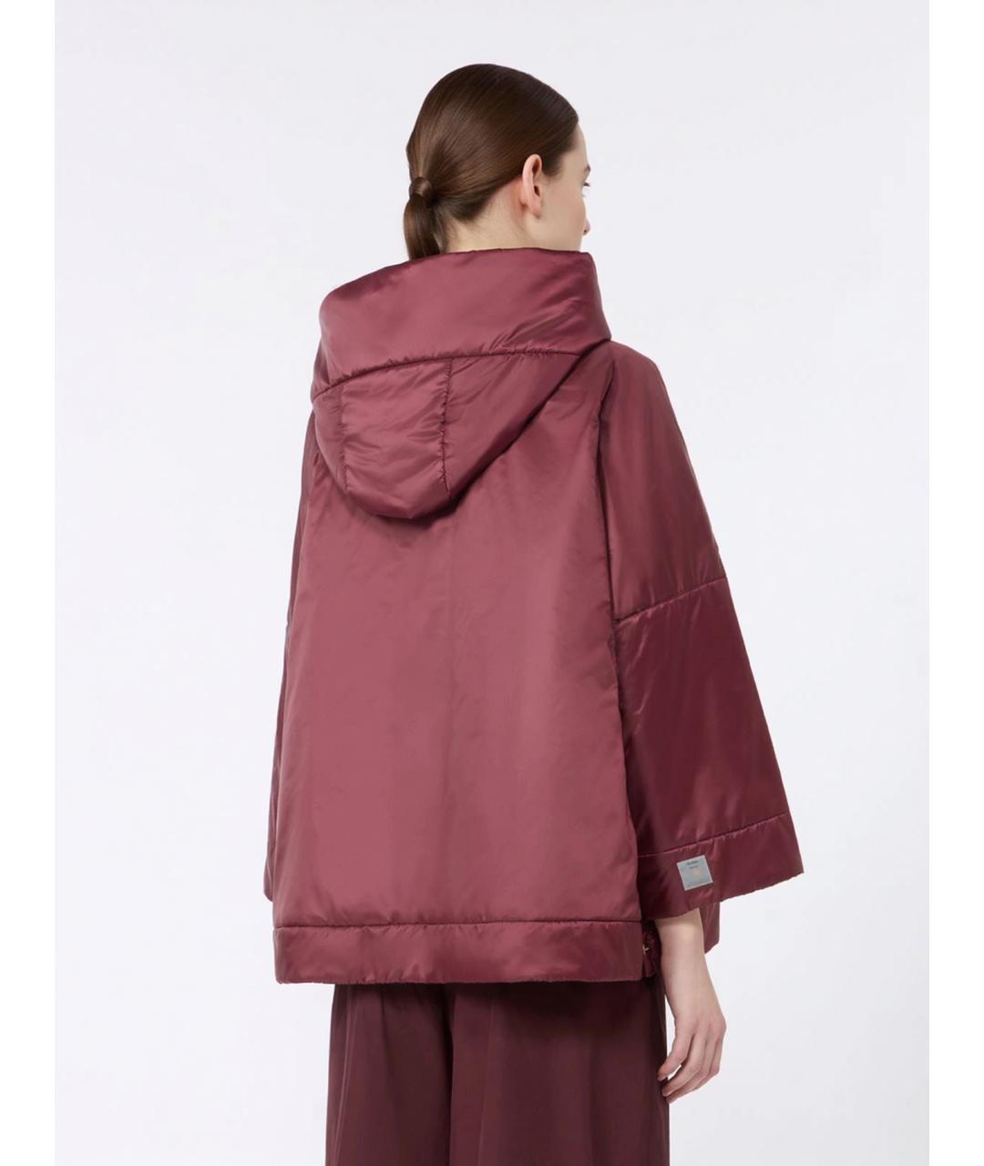 'S MAX MARA Бордовая полиэстеровая куртка, фото 4