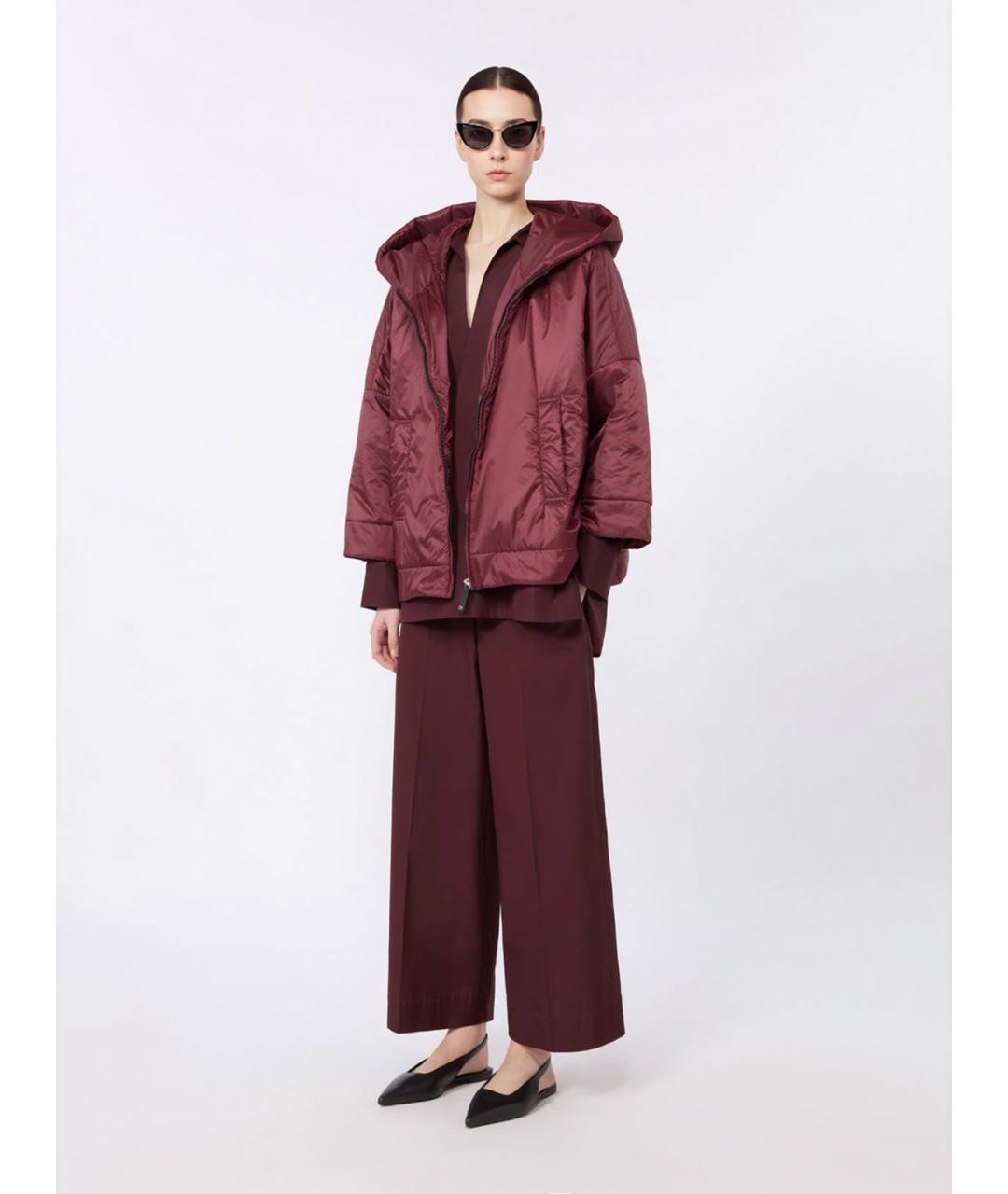 'S MAX MARA Бордовая полиэстеровая куртка, фото 2