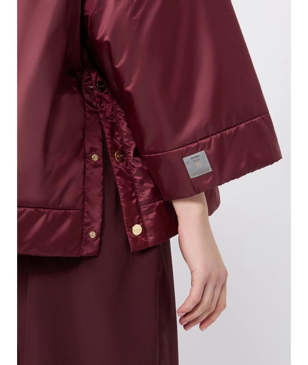 'S MAX MARA Бордовая полиэстеровая куртка, фото 5