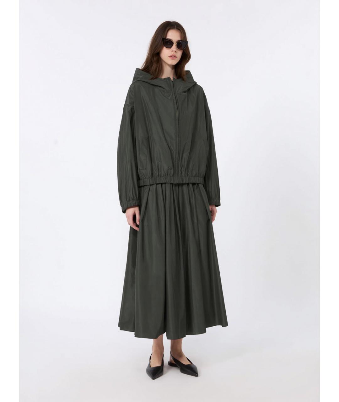 'S MAX MARA Зеленая полиэстеровая куртка, фото 2