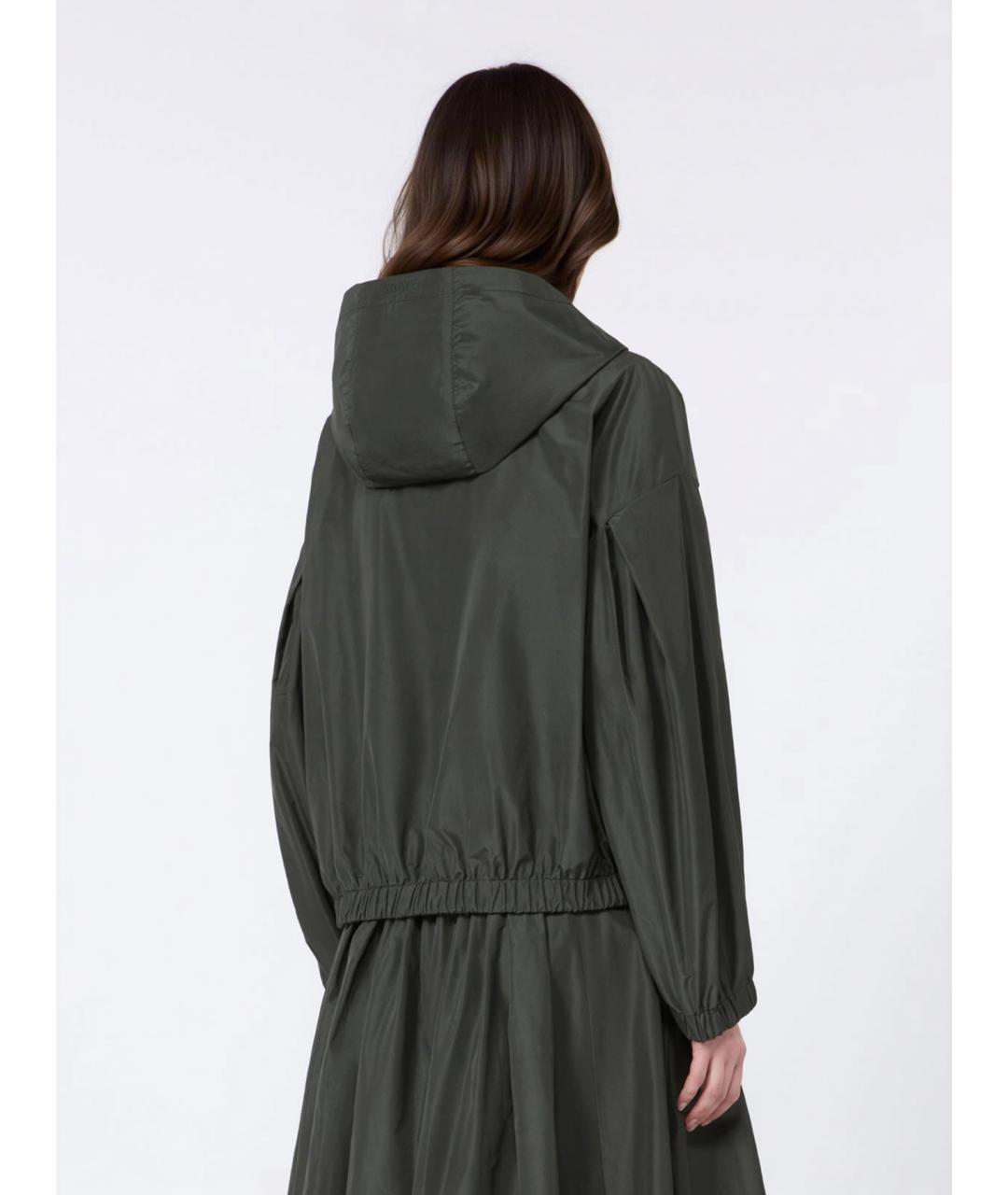 'S MAX MARA Зеленая полиэстеровая куртка, фото 3