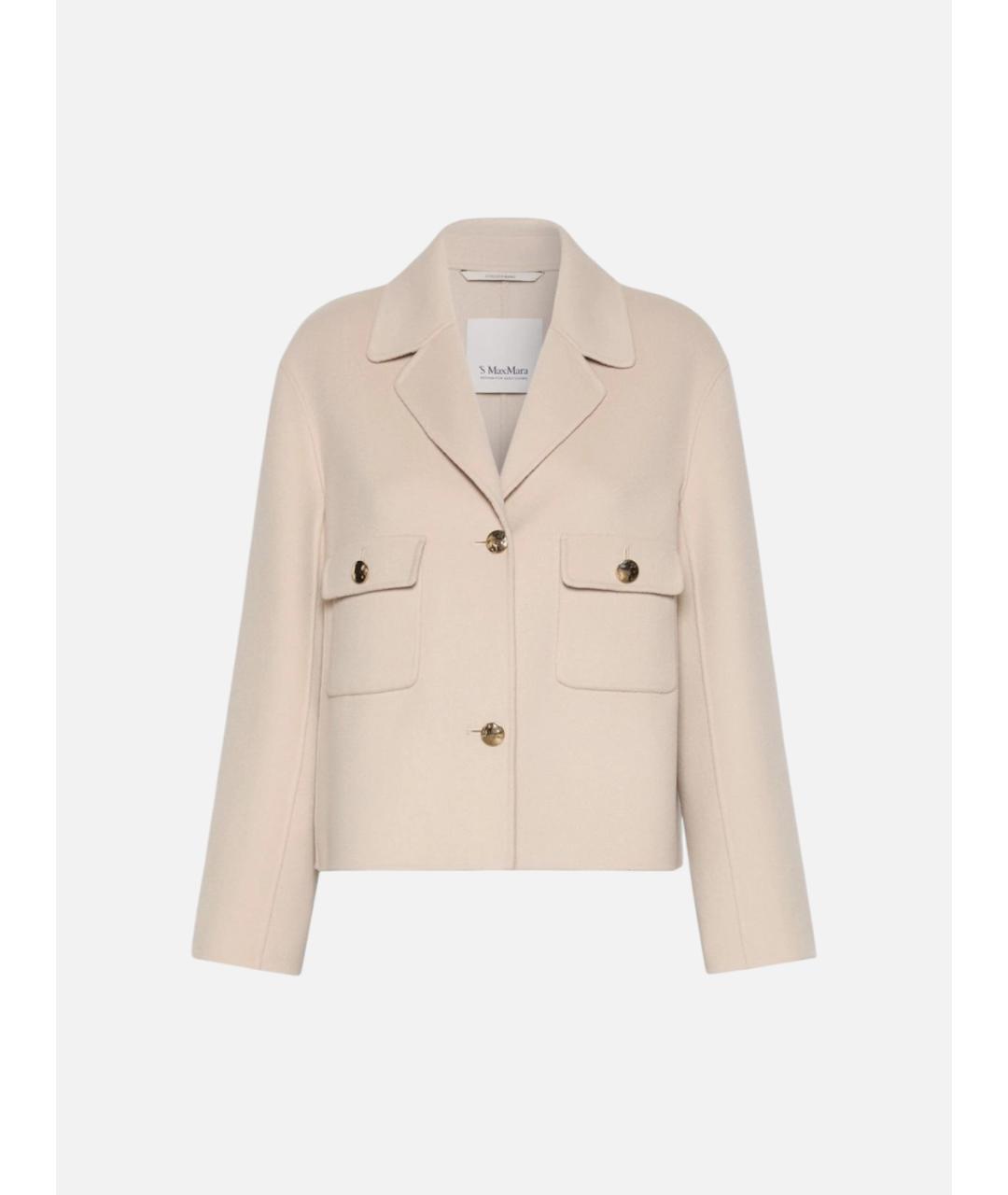 'S MAX MARA Бежевая шерстяная куртка, фото 1