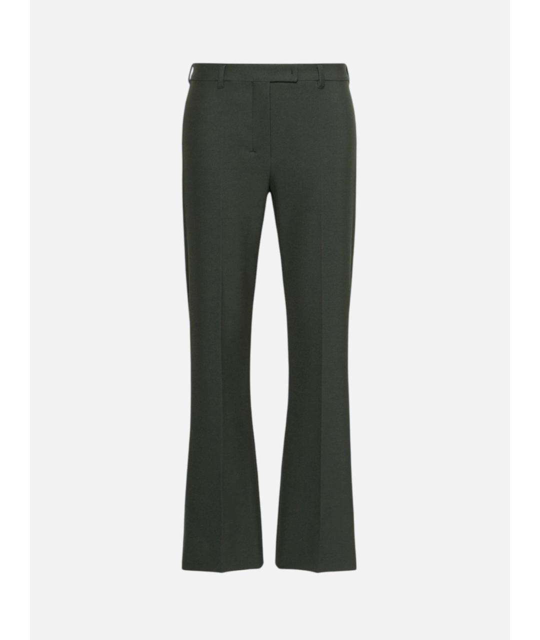 'S MAX MARA Зеленые хлопковые прямые брюки, фото 1