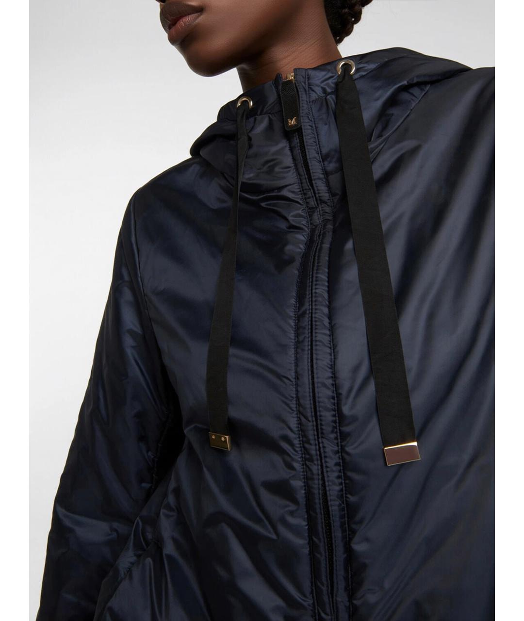 'S MAX MARA Темно-синяя полиэстеровая куртка, фото 4