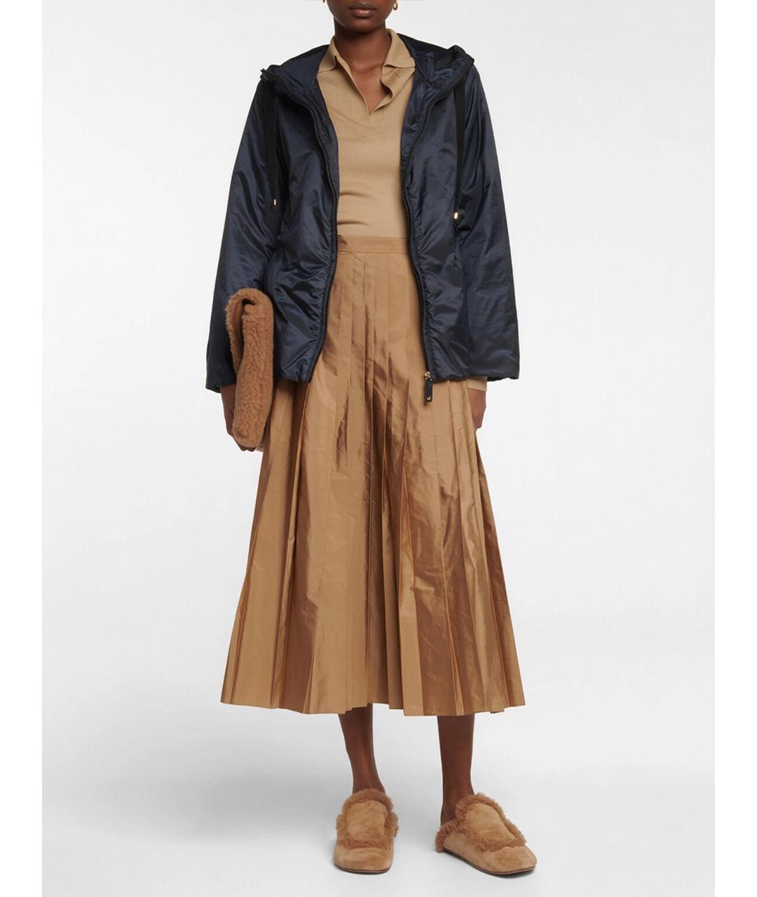 'S MAX MARA Темно-синяя полиэстеровая куртка, фото 2