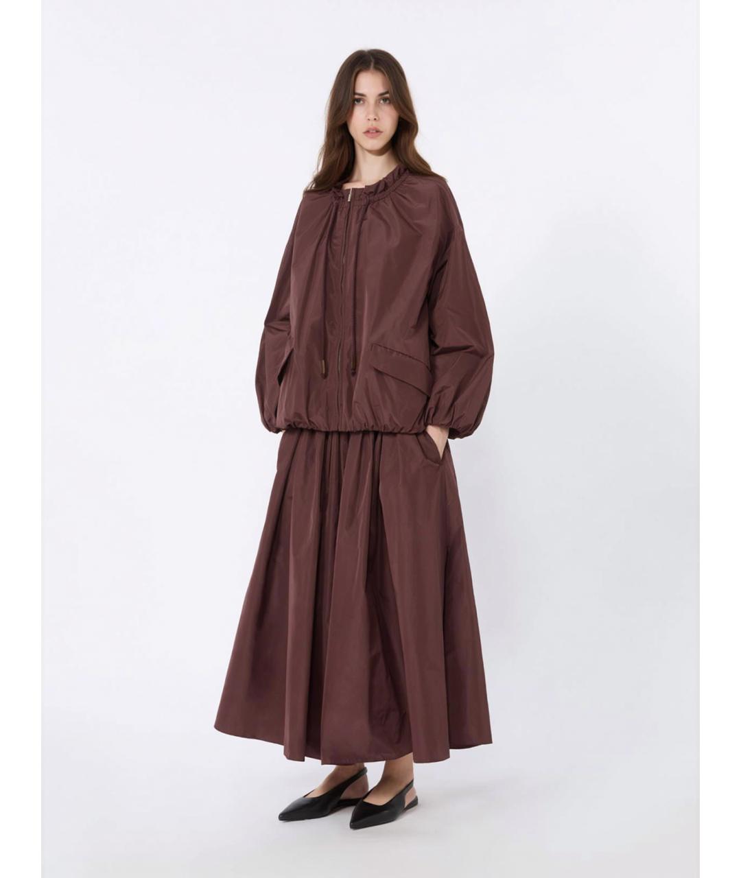 'S MAX MARA Бордовая полиэстеровая куртка, фото 2