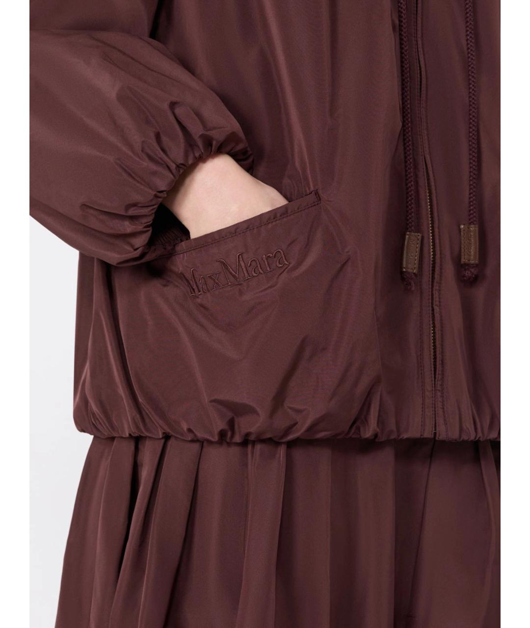 'S MAX MARA Бордовая полиэстеровая куртка, фото 5