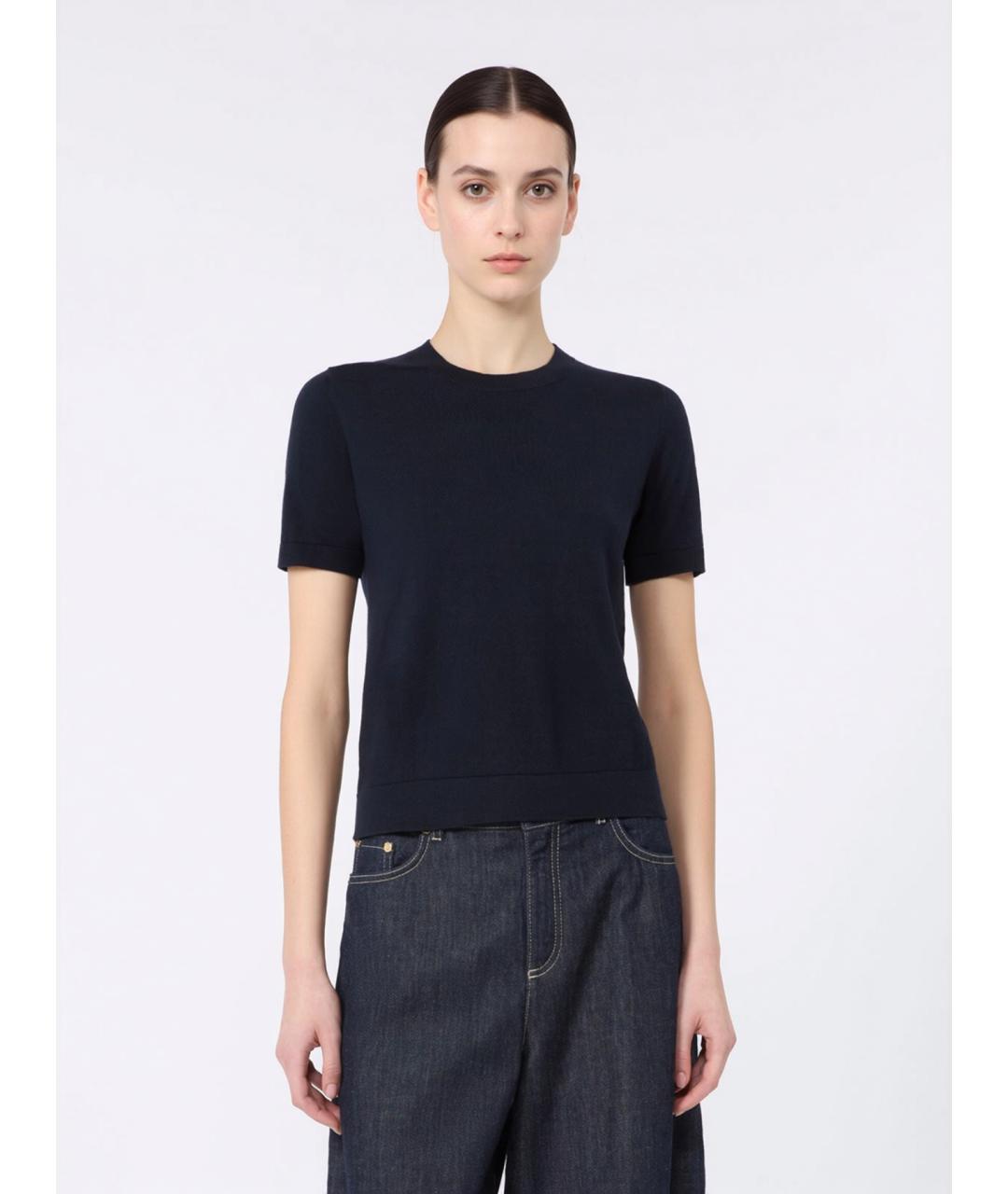 'S MAX MARA Черный хлопковый джемпер / свитер, фото 3