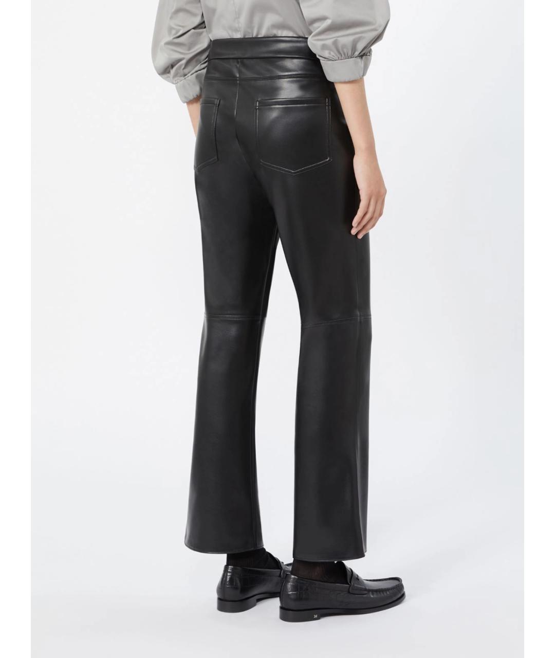 'S MAX MARA Черные полиэстеровые прямые брюки, фото 4