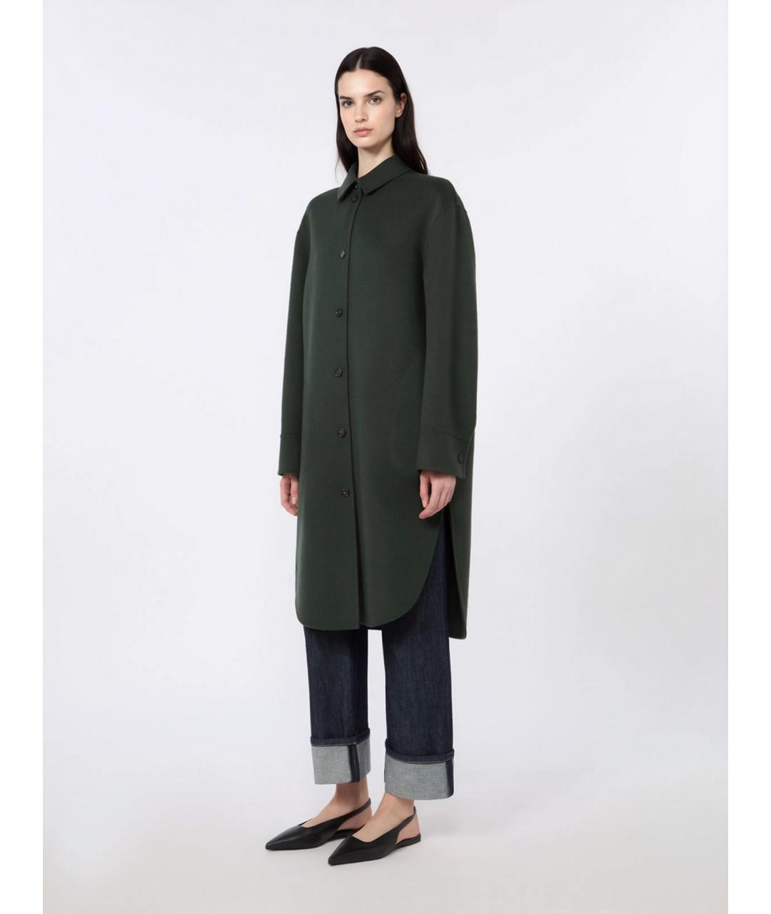 'S MAX MARA Зеленое шерстяное пальто, фото 3