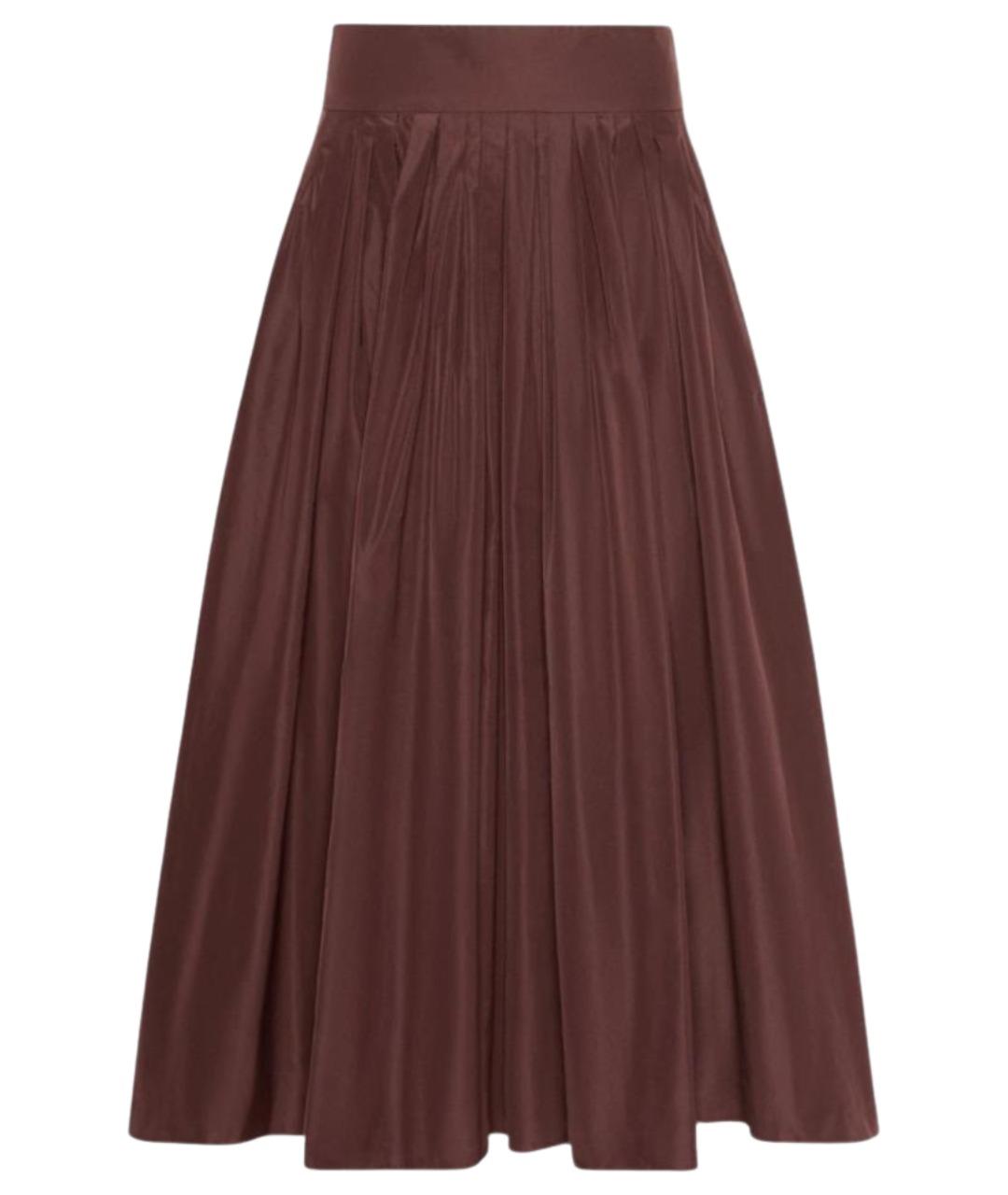'S MAX MARA Бордовая полиэстеровая юбка миди, фото 1
