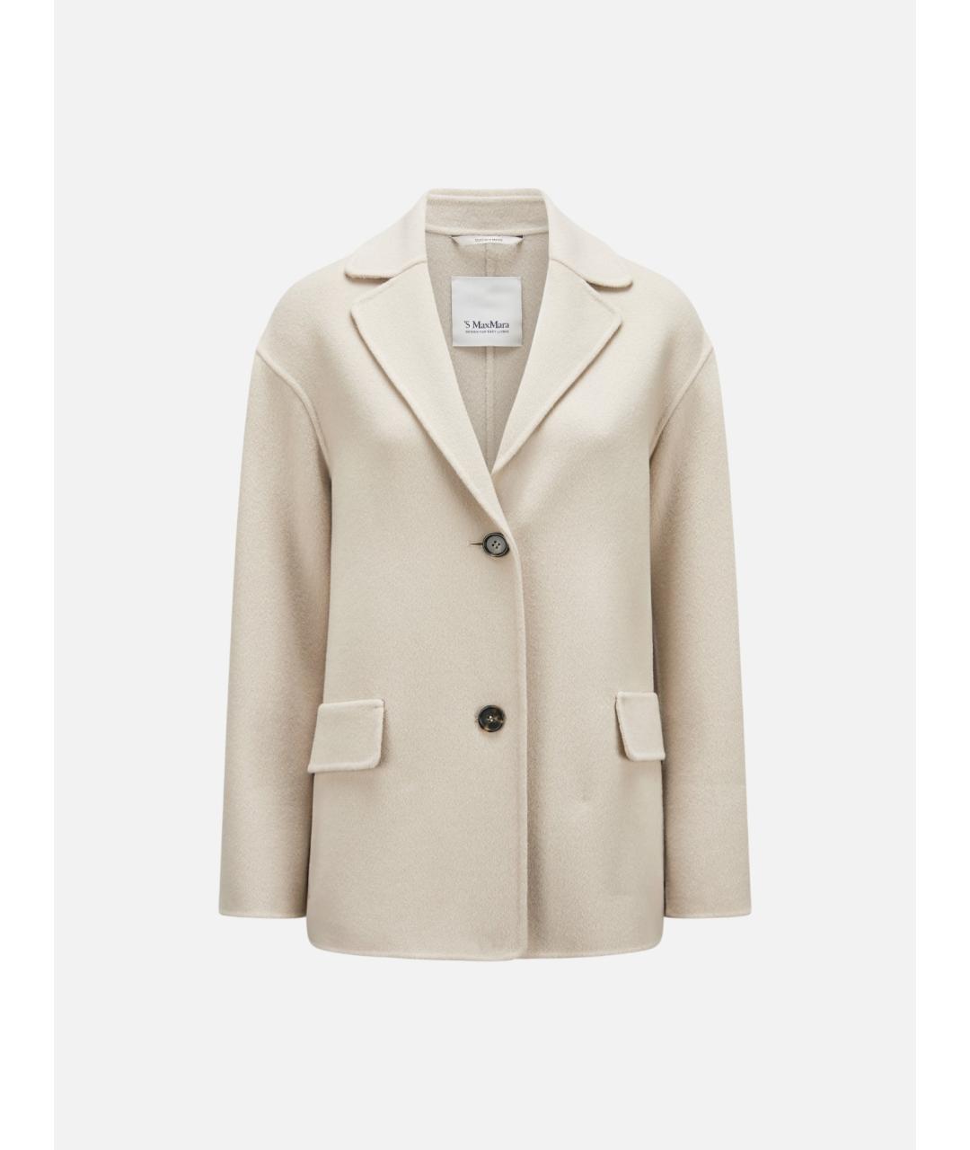 'S MAX MARA Бежевое шерстяное пальто, фото 1