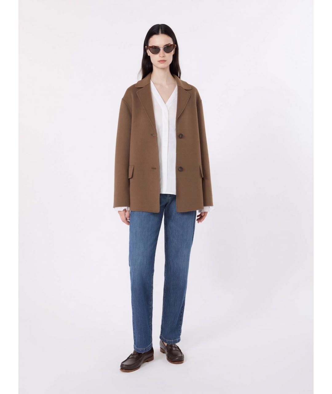 'S MAX MARA Синие хлопковые прямые джинсы, фото 2