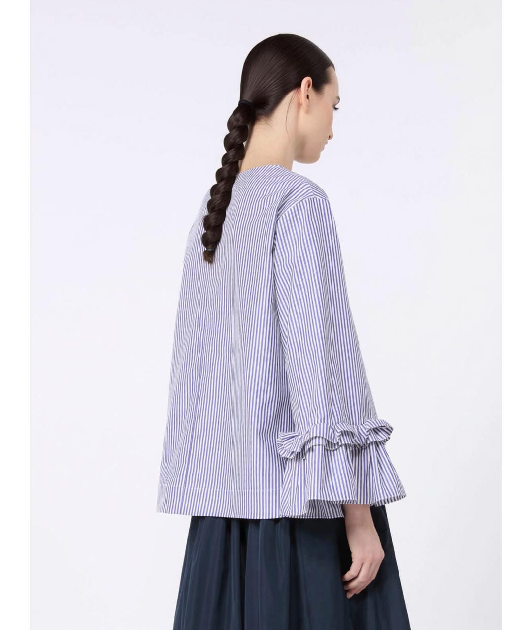 'S MAX MARA Синяя хлопковая блузы, фото 4