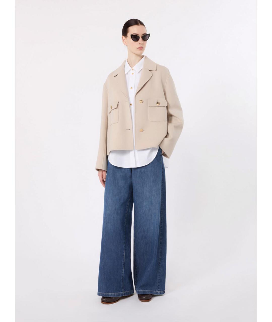 'S MAX MARA Белая хлопковая рубашка, фото 2