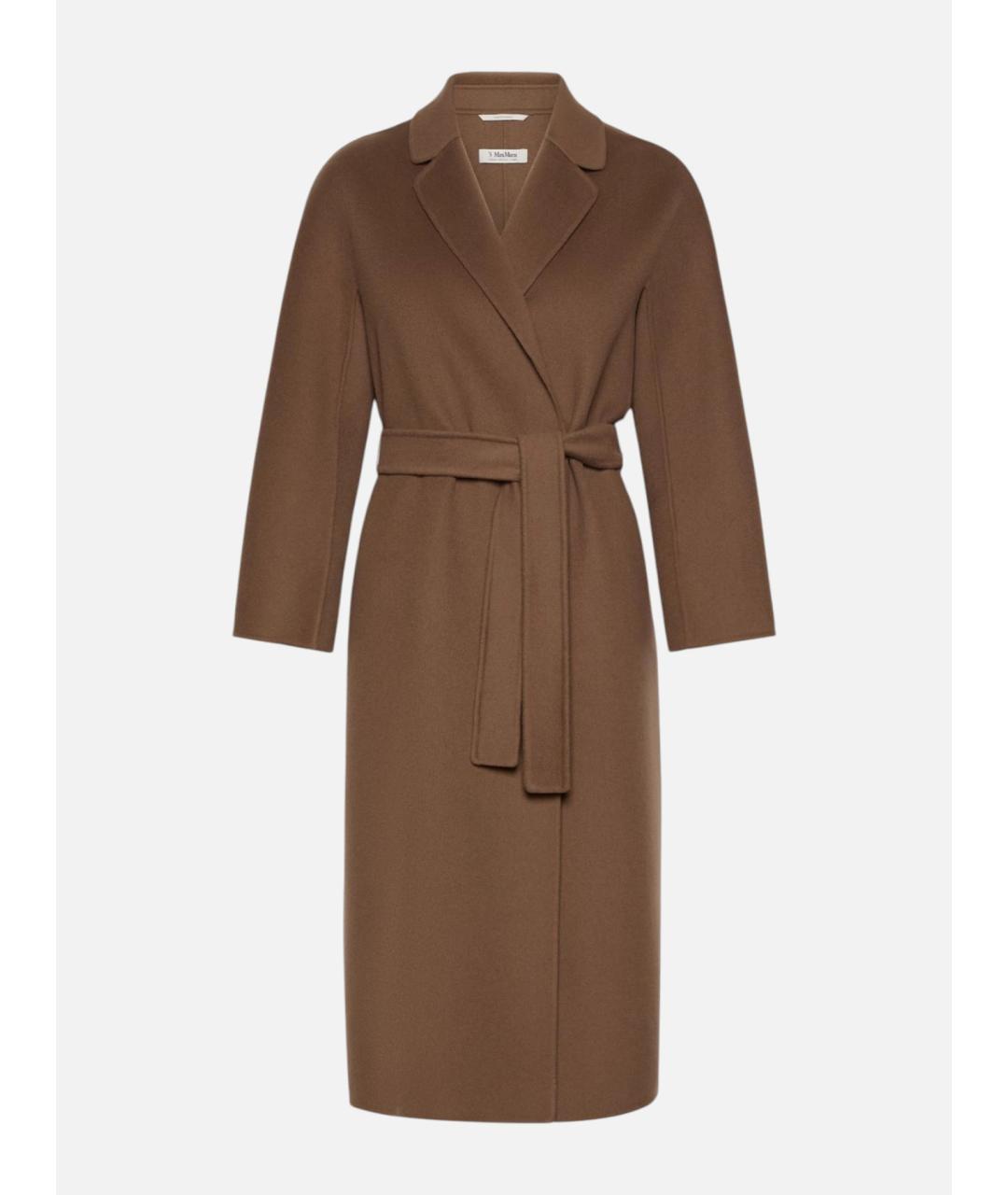 'S MAX MARA Коричневое шерстяное пальто, фото 1
