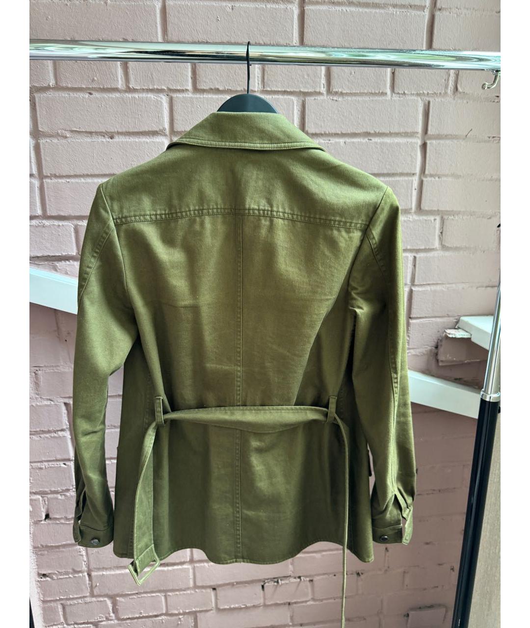 SAINT LAURENT Хаки хлопковая куртка, фото 2