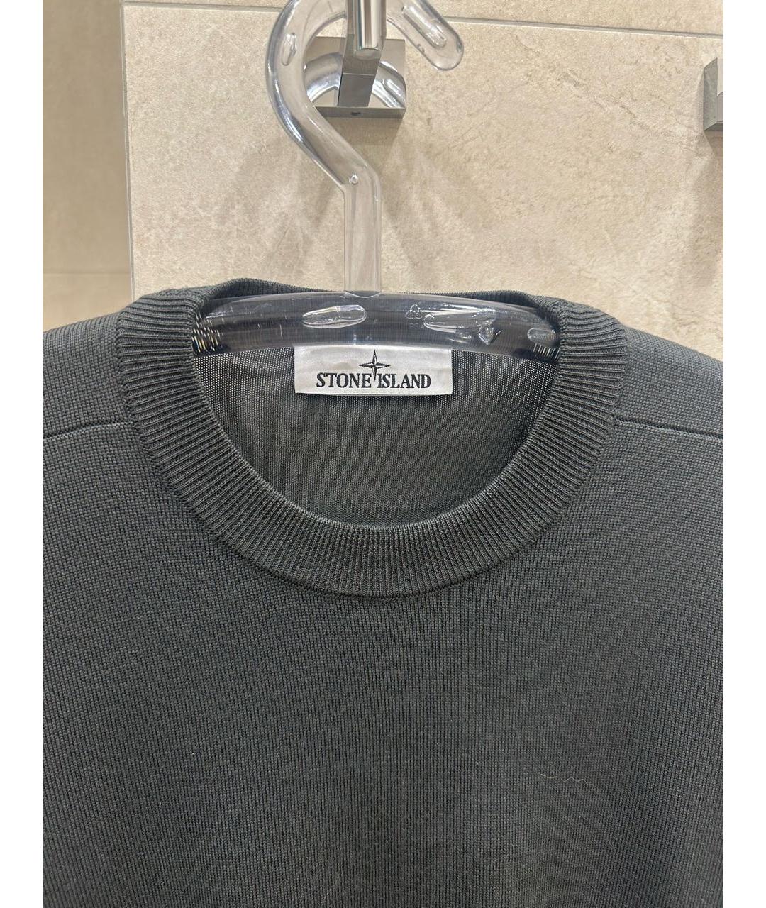STONE ISLAND Серый шерстяной джемпер / свитер, фото 3