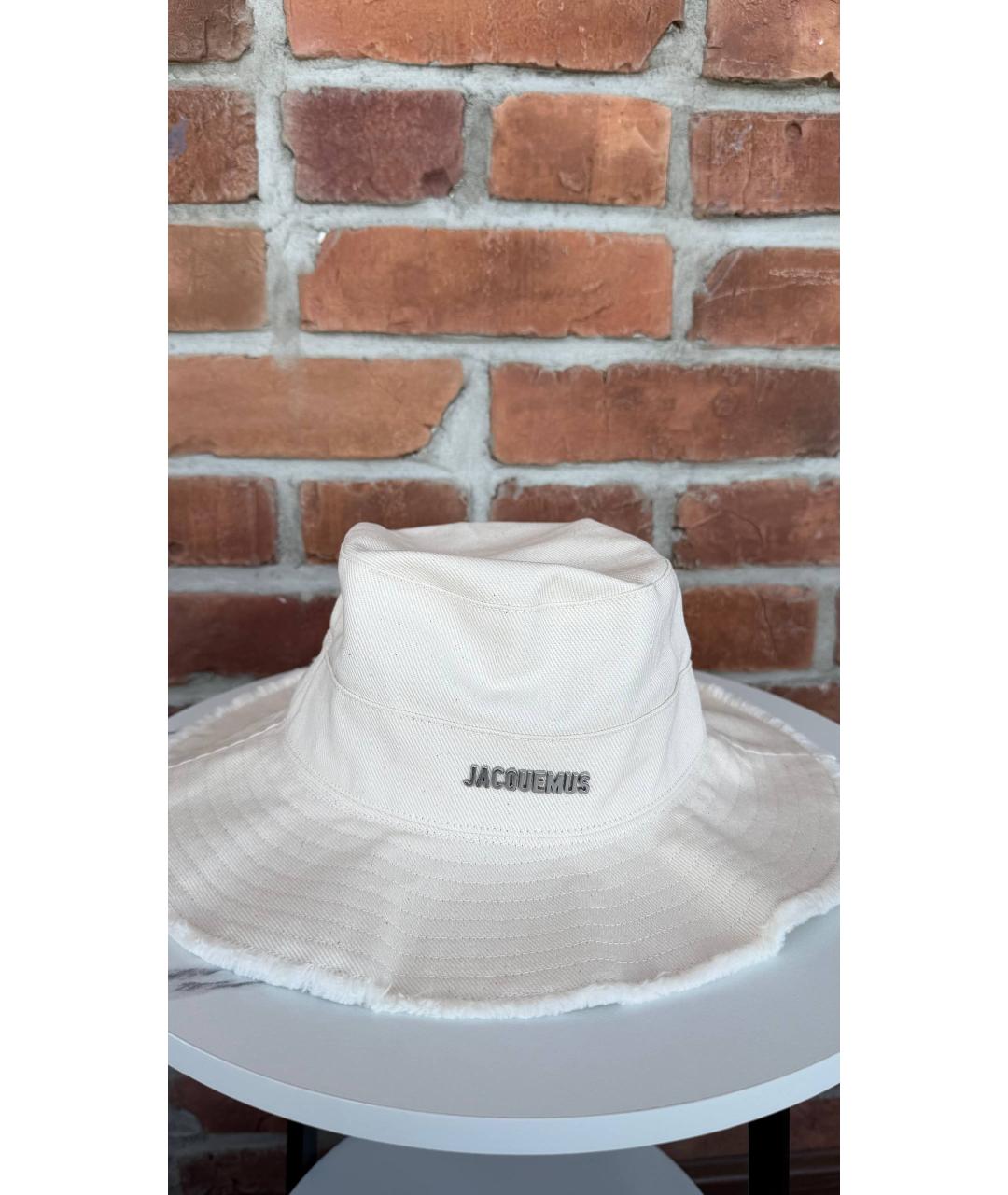 JACQUEMUS Белая хлопковая панама, фото 2