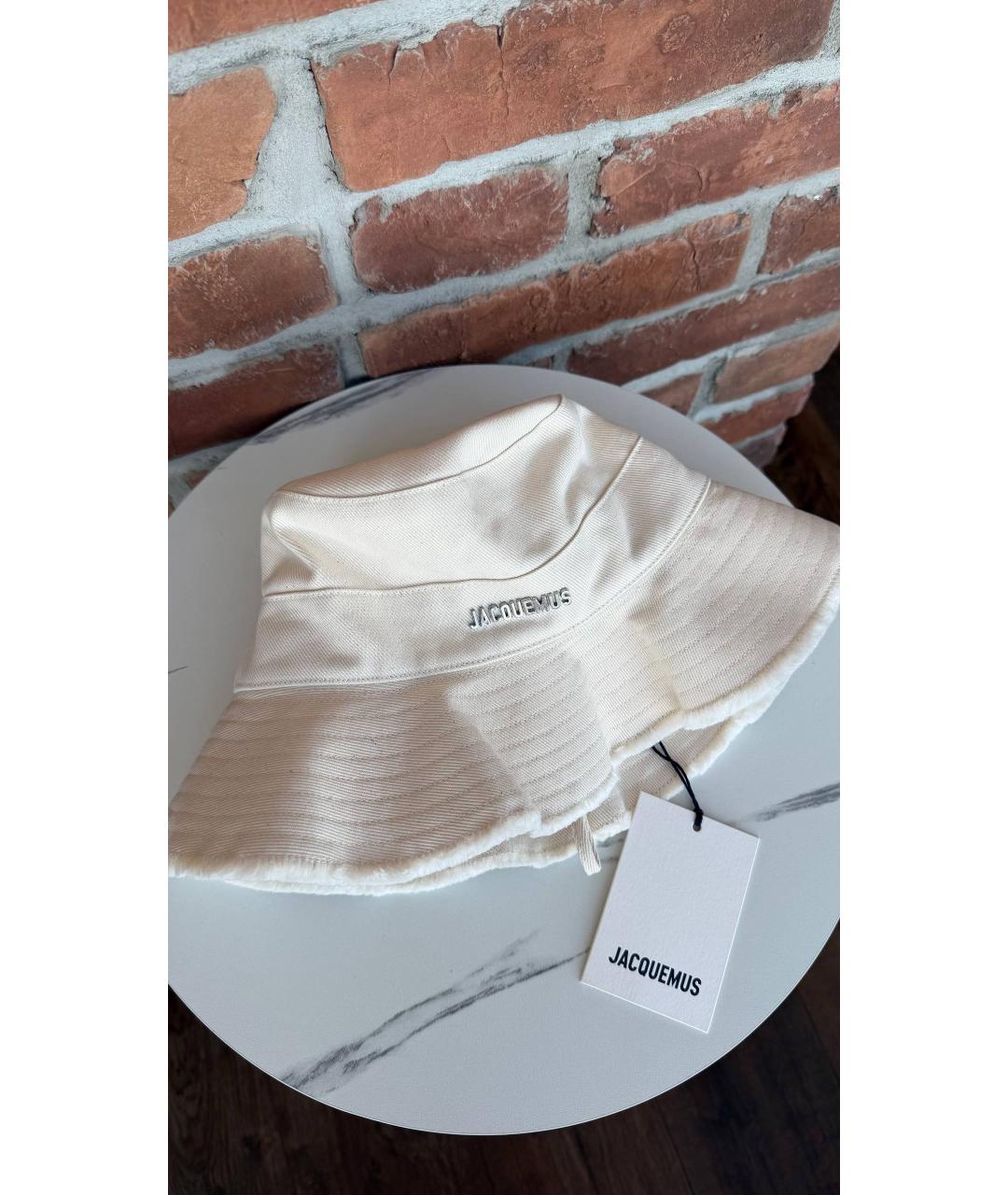 JACQUEMUS Белая хлопковая панама, фото 3