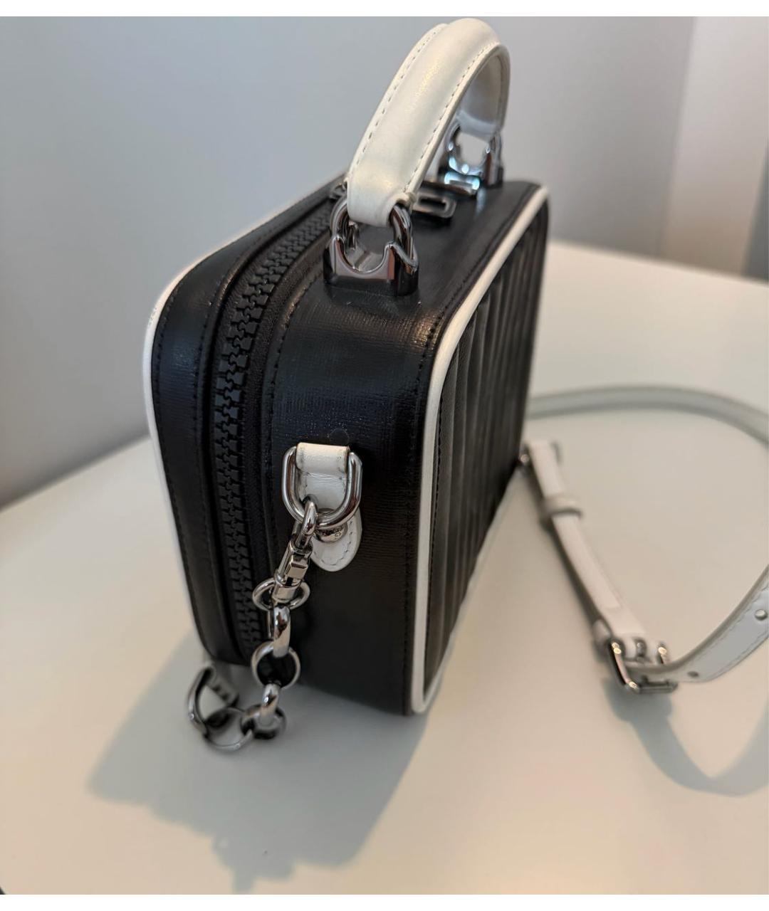 DOLCE&GABBANA Черная кожаная сумка с короткими ручками, фото 2