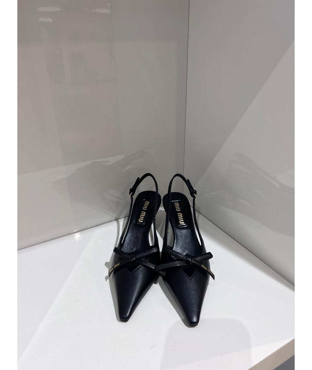 MIU MIU Черные кожаные туфли, фото 3