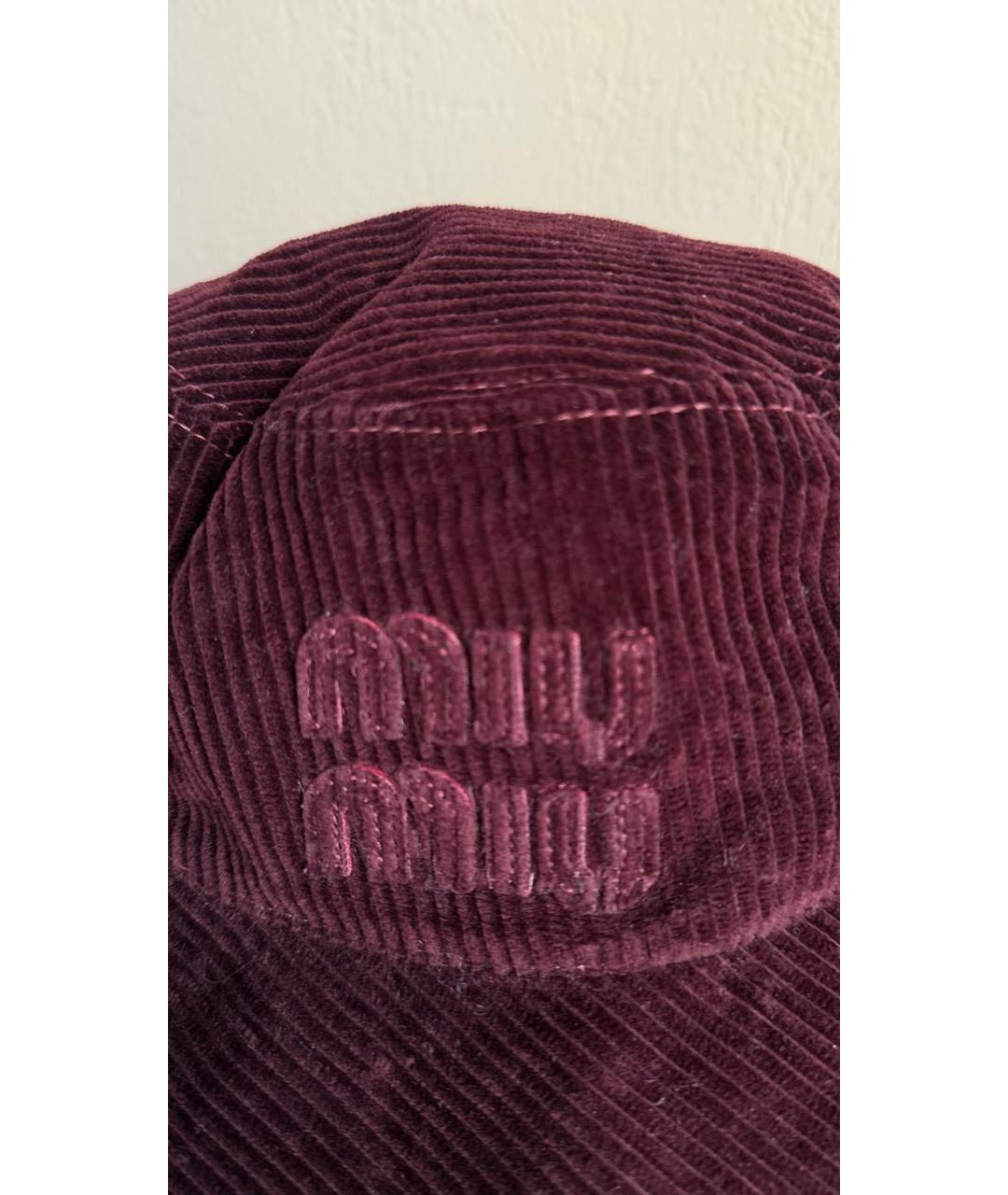MIU MIU Бордовая панама, фото 4