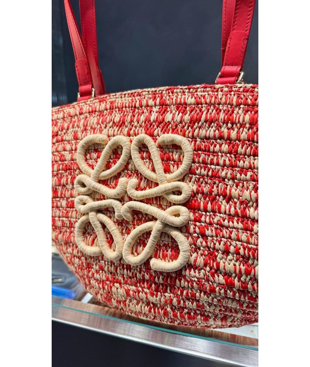 LOEWE Красная сумка тоут, фото 4