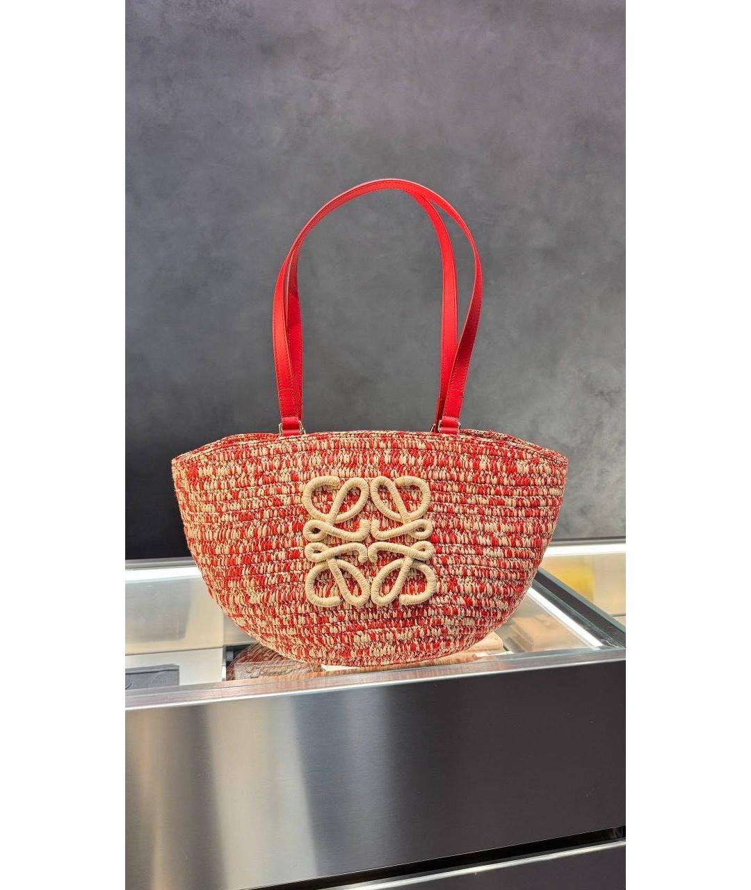 LOEWE Красная сумка тоут, фото 7