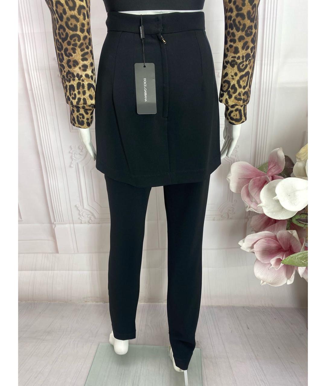 DOLCE&GABBANA Черные вискозные брюки узкие, фото 8