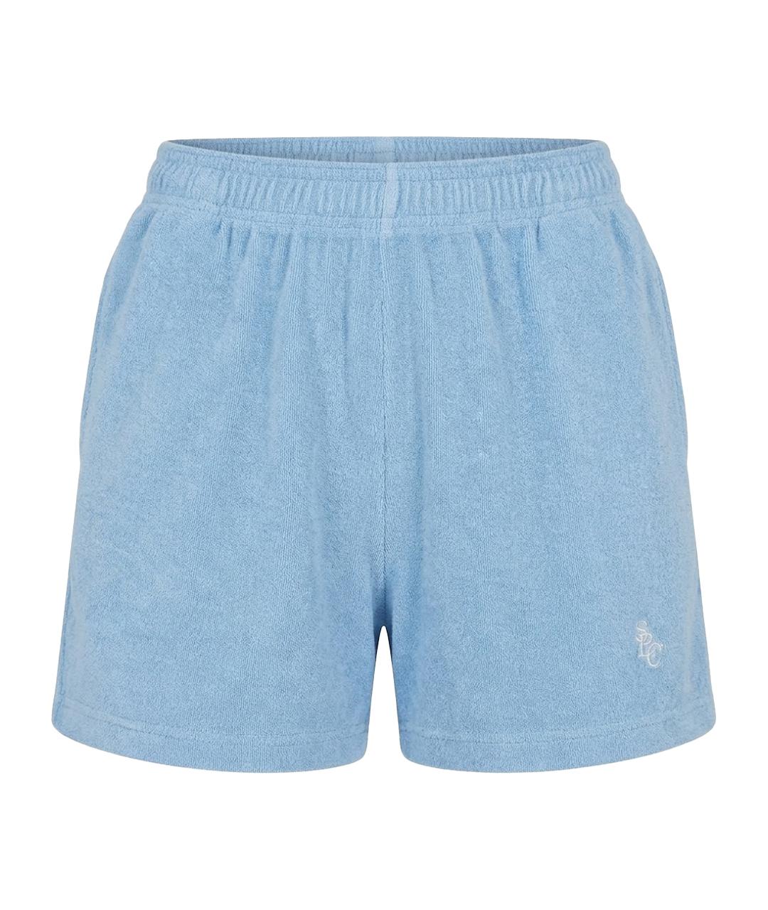 SPORTY AND RICH Голубые хлопковые шорты, фото 1