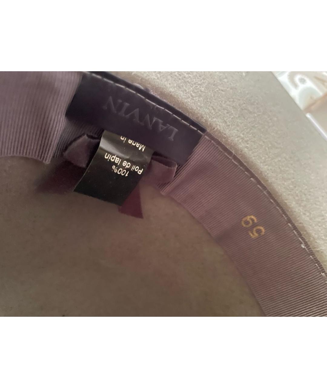 LANVIN Серая шляпа, фото 4