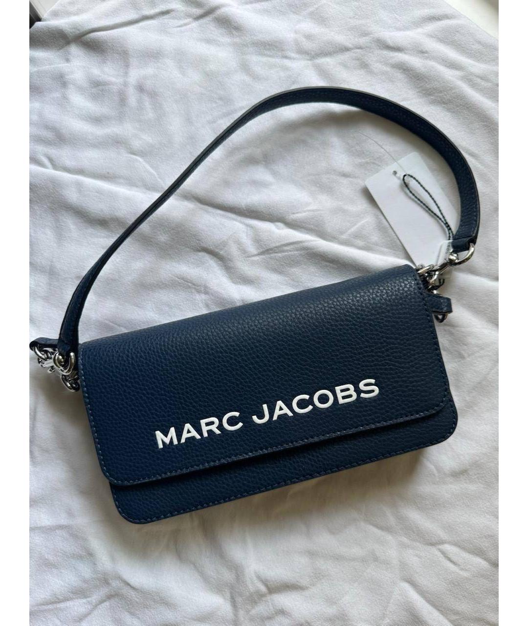 MARC JACOBS Темно-синяя кожаная сумка через плечо, фото 6