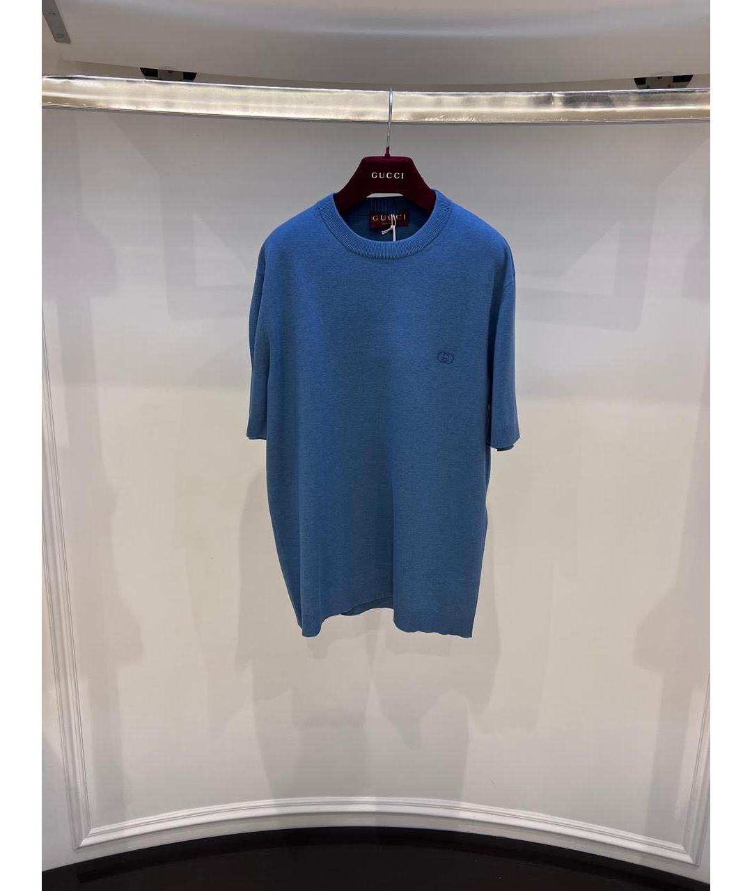 GUCCI Синяя футболка, фото 2