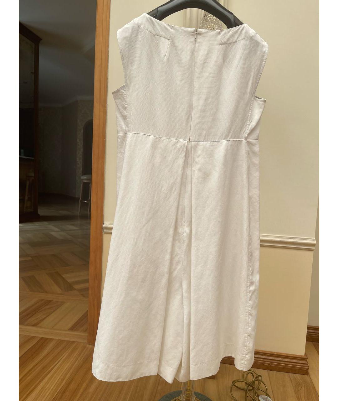 WEEKEND MAX MARA Белое вискозное повседневное платье, фото 2