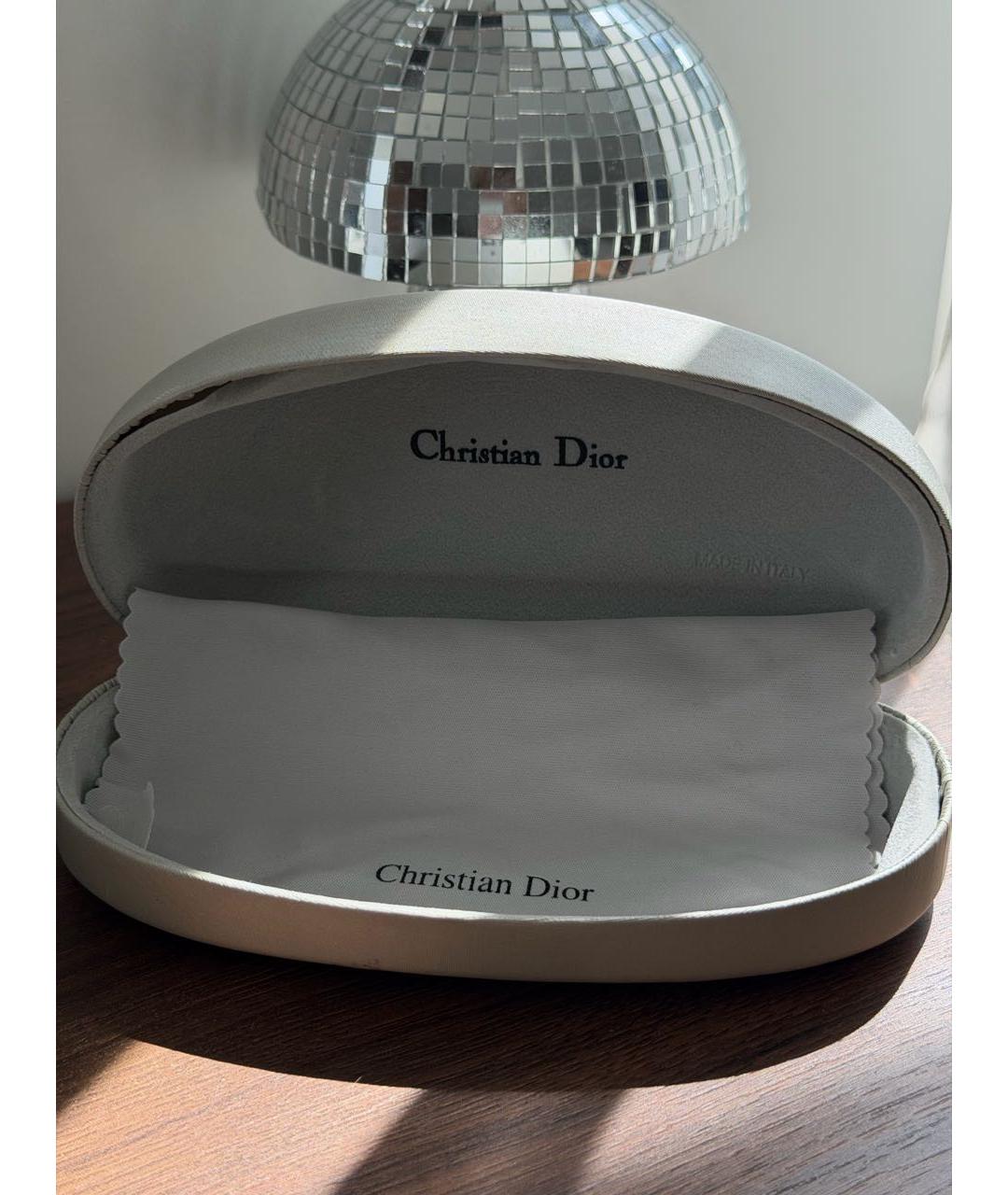 CHRISTIAN DIOR Золотые металлические солнцезащитные очки, фото 6
