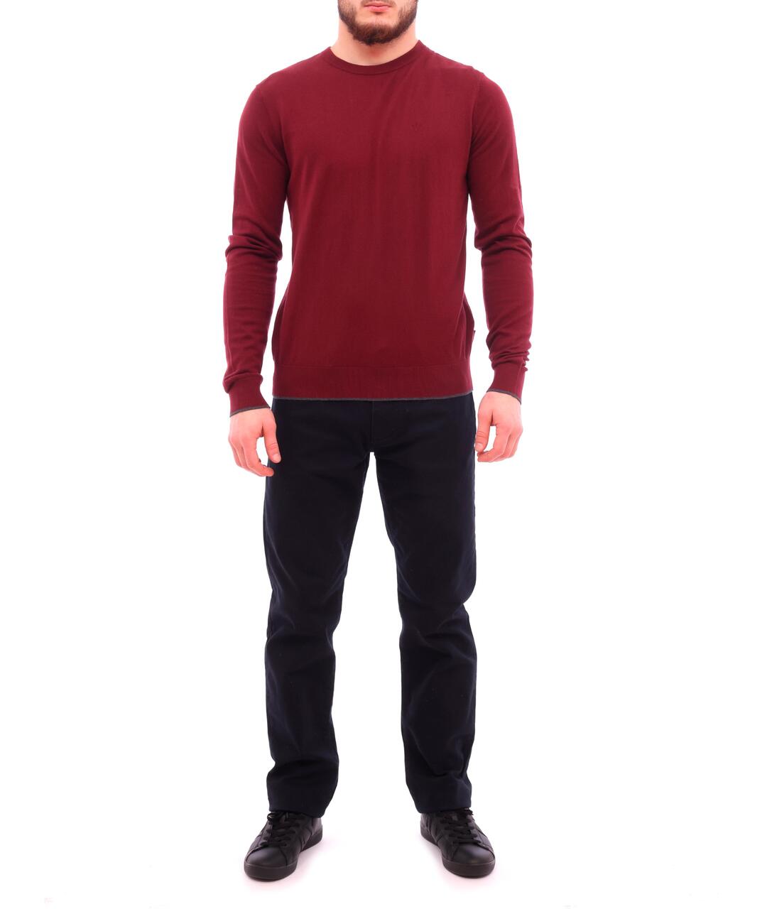 ARMANI EXCHANGE Бордовый хлопковый джемпер / свитер, фото 2