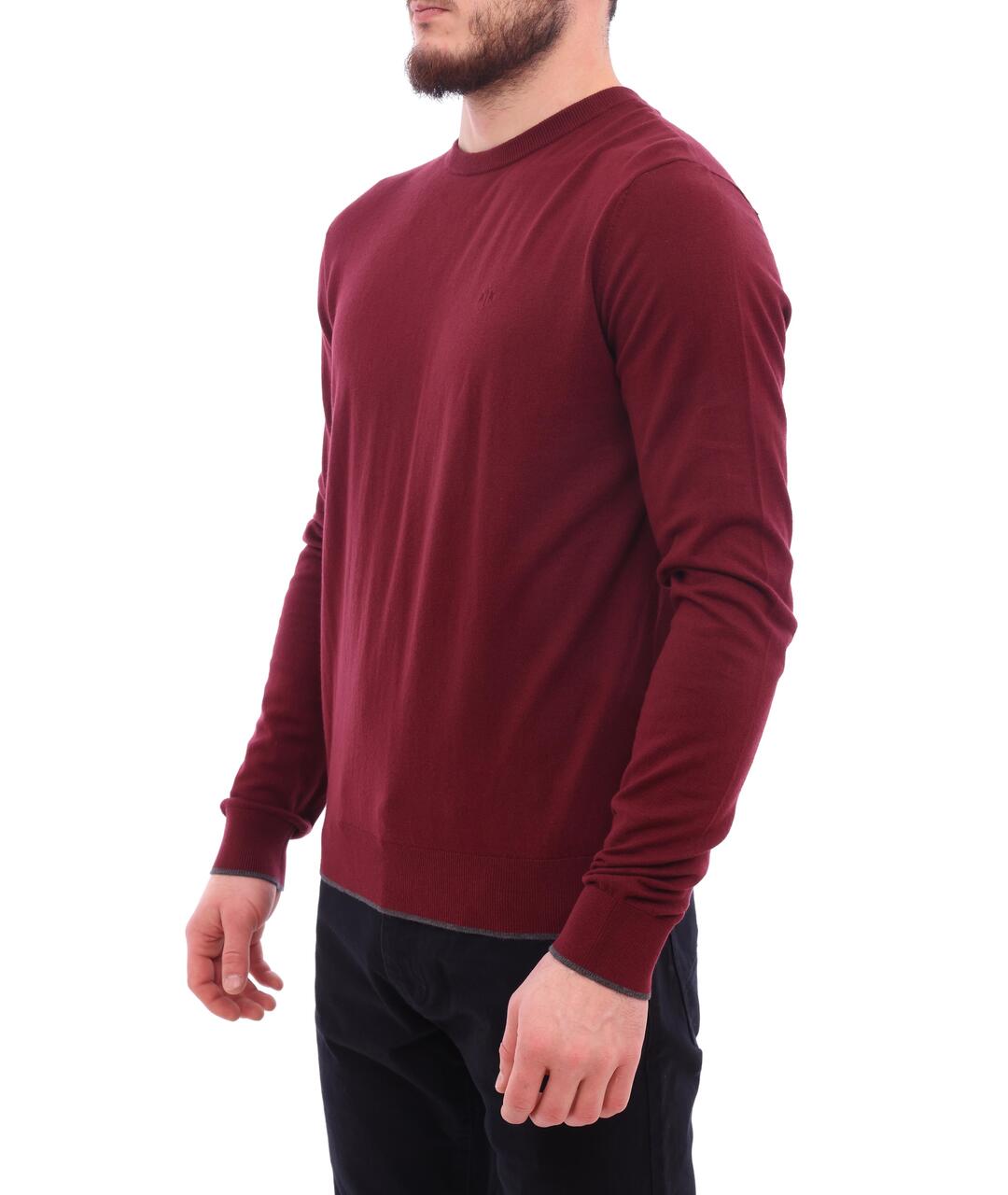 ARMANI EXCHANGE Бордовый хлопковый джемпер / свитер, фото 3