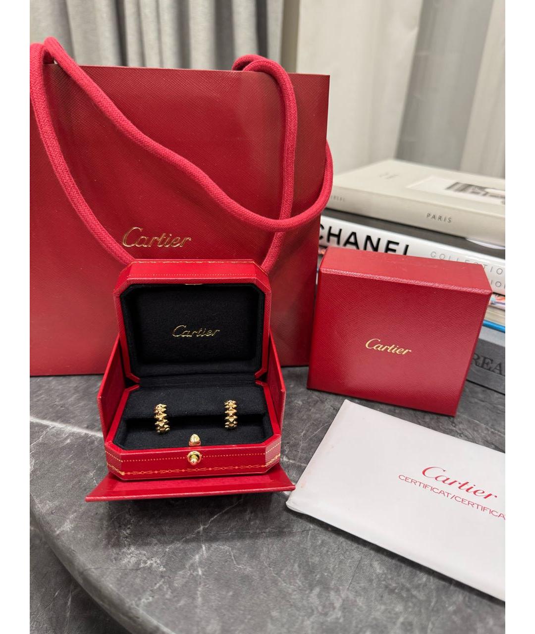 CARTIER Золотые серьги из розового золота, фото 4
