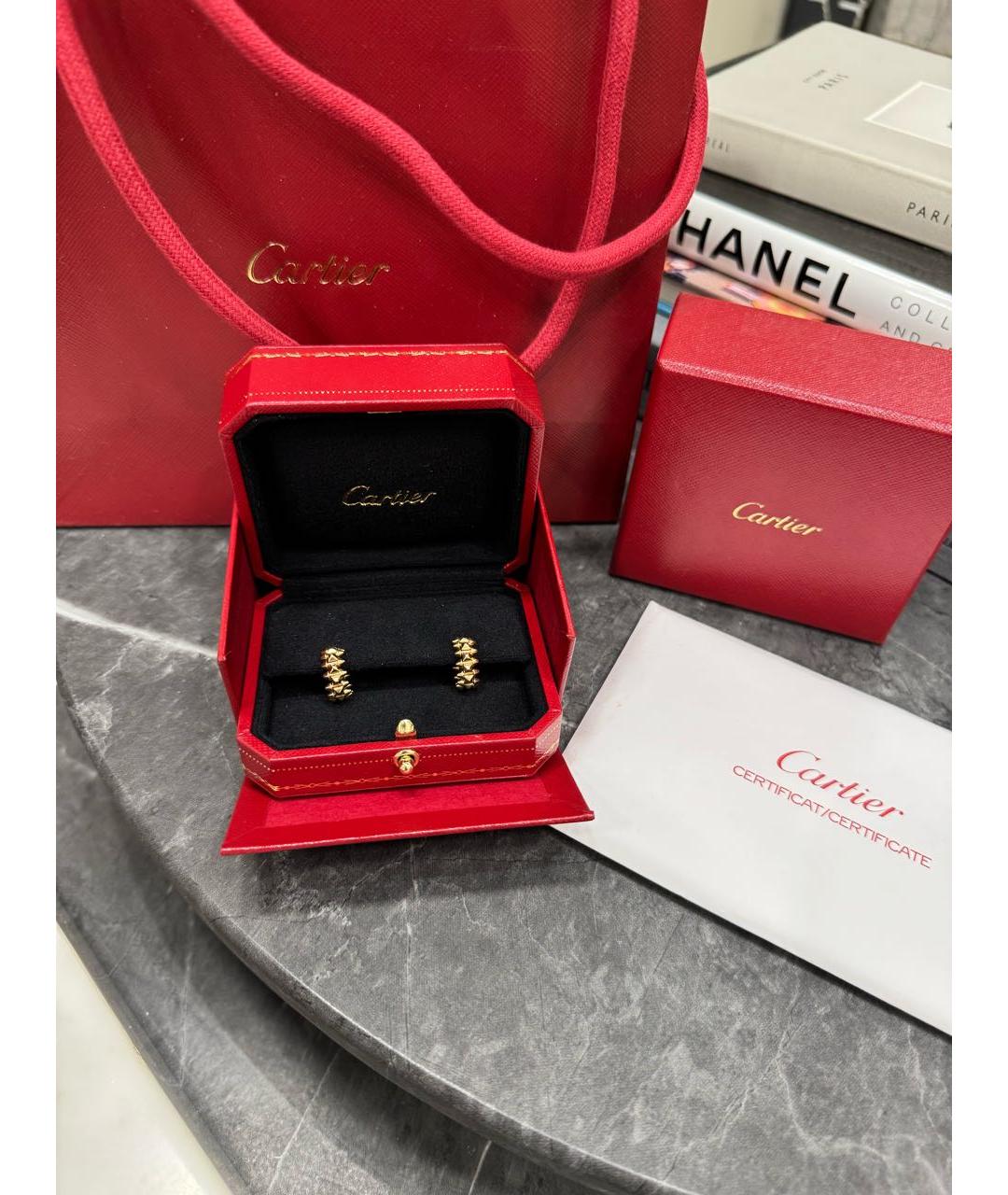 CARTIER Золотые серьги из розового золота, фото 3