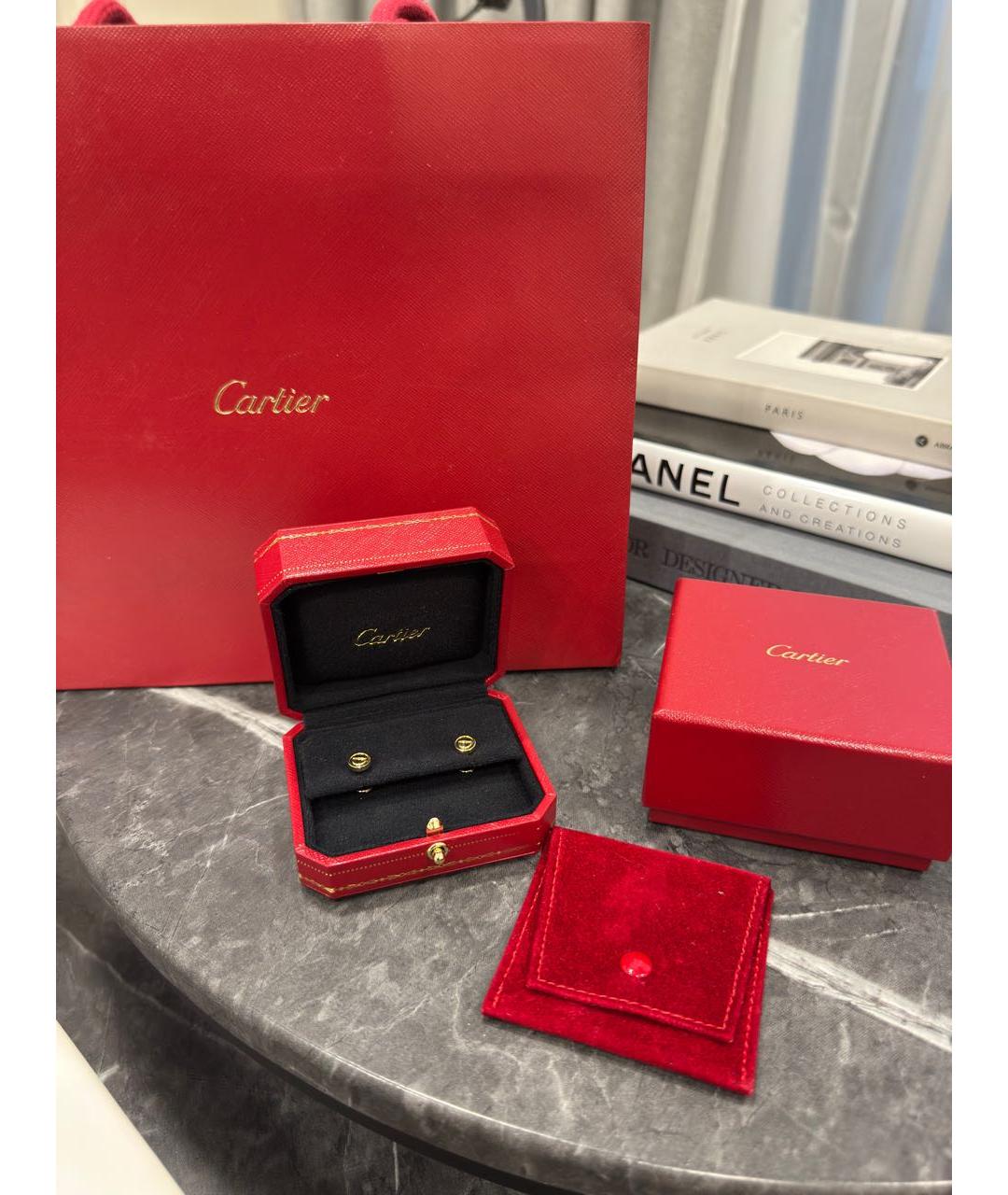 CARTIER Золотые серьги из желтого золота, фото 3