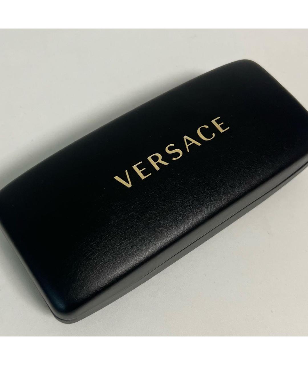 VERSACE Черные пластиковые солнцезащитные очки, фото 4