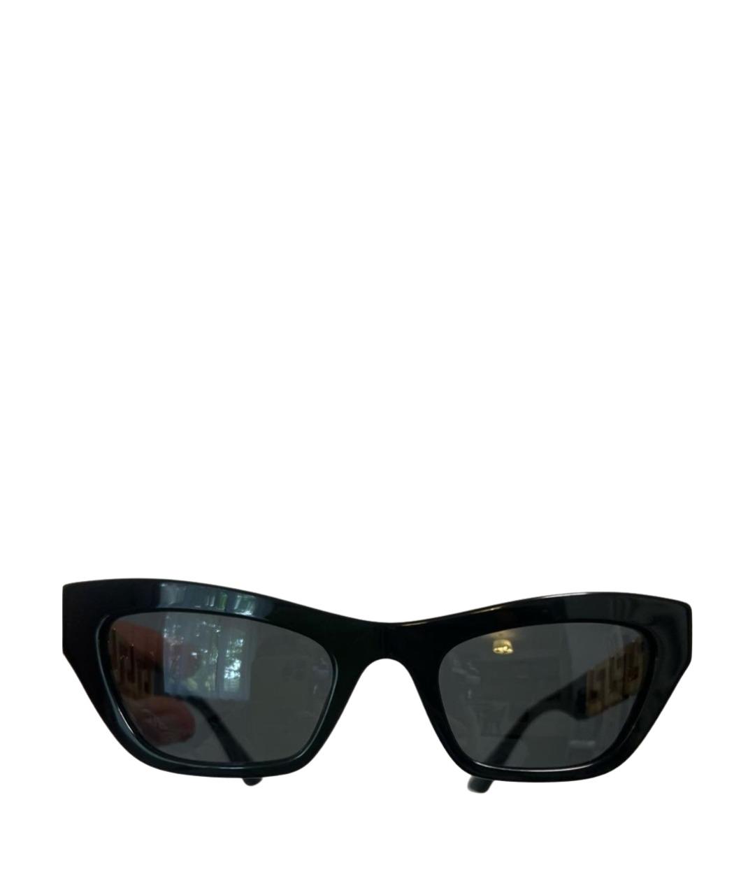 VERSACE Черные пластиковые солнцезащитные очки, фото 5