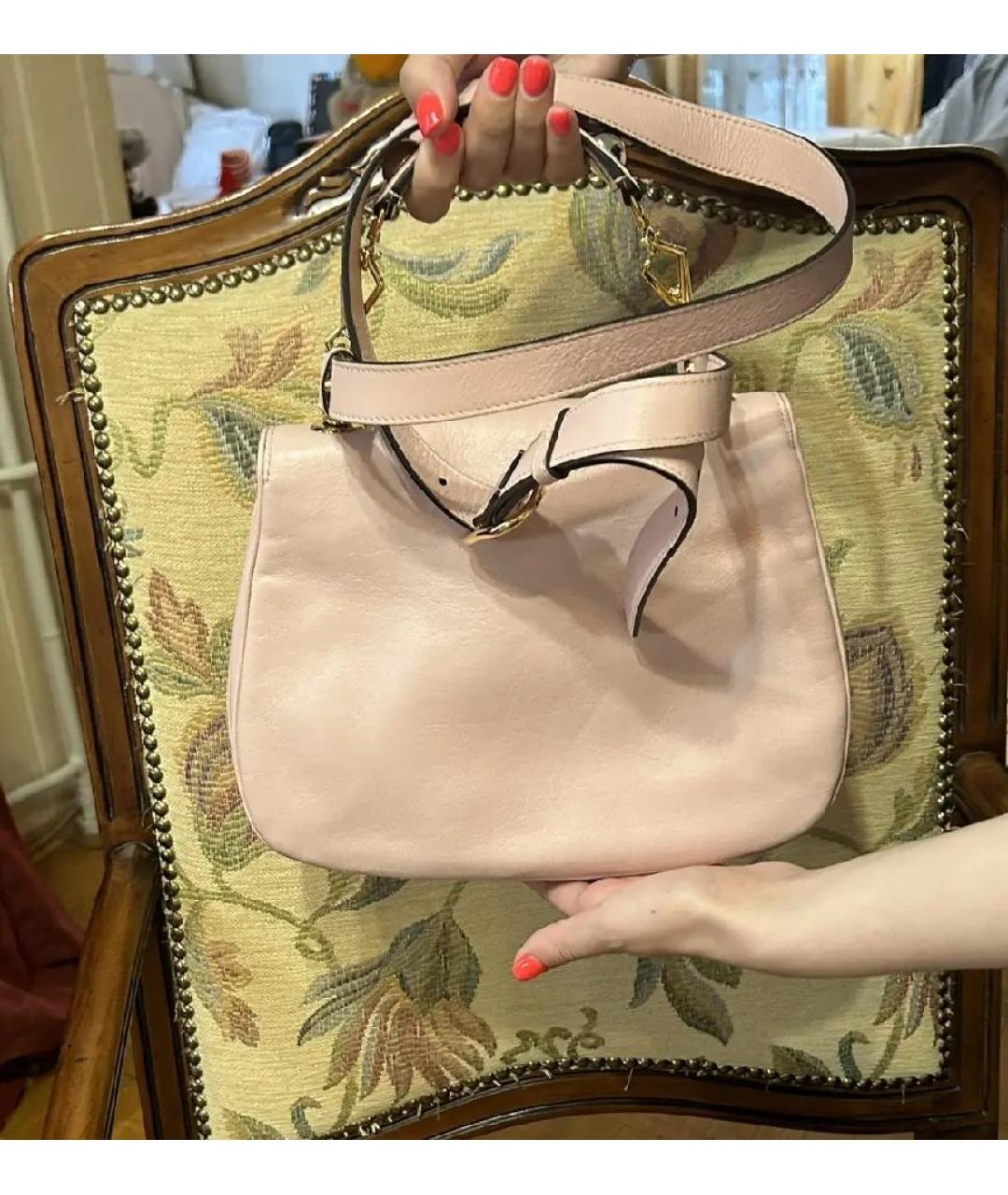 GUCCI Розовая кожаная сумка через плечо, фото 3