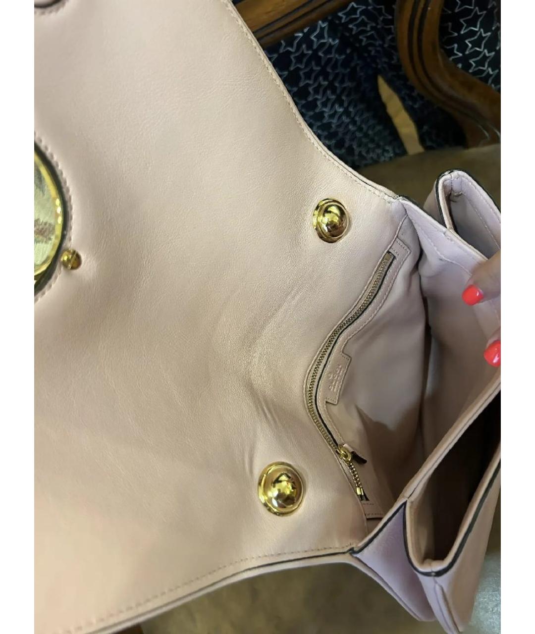 GUCCI Розовая кожаная сумка через плечо, фото 6