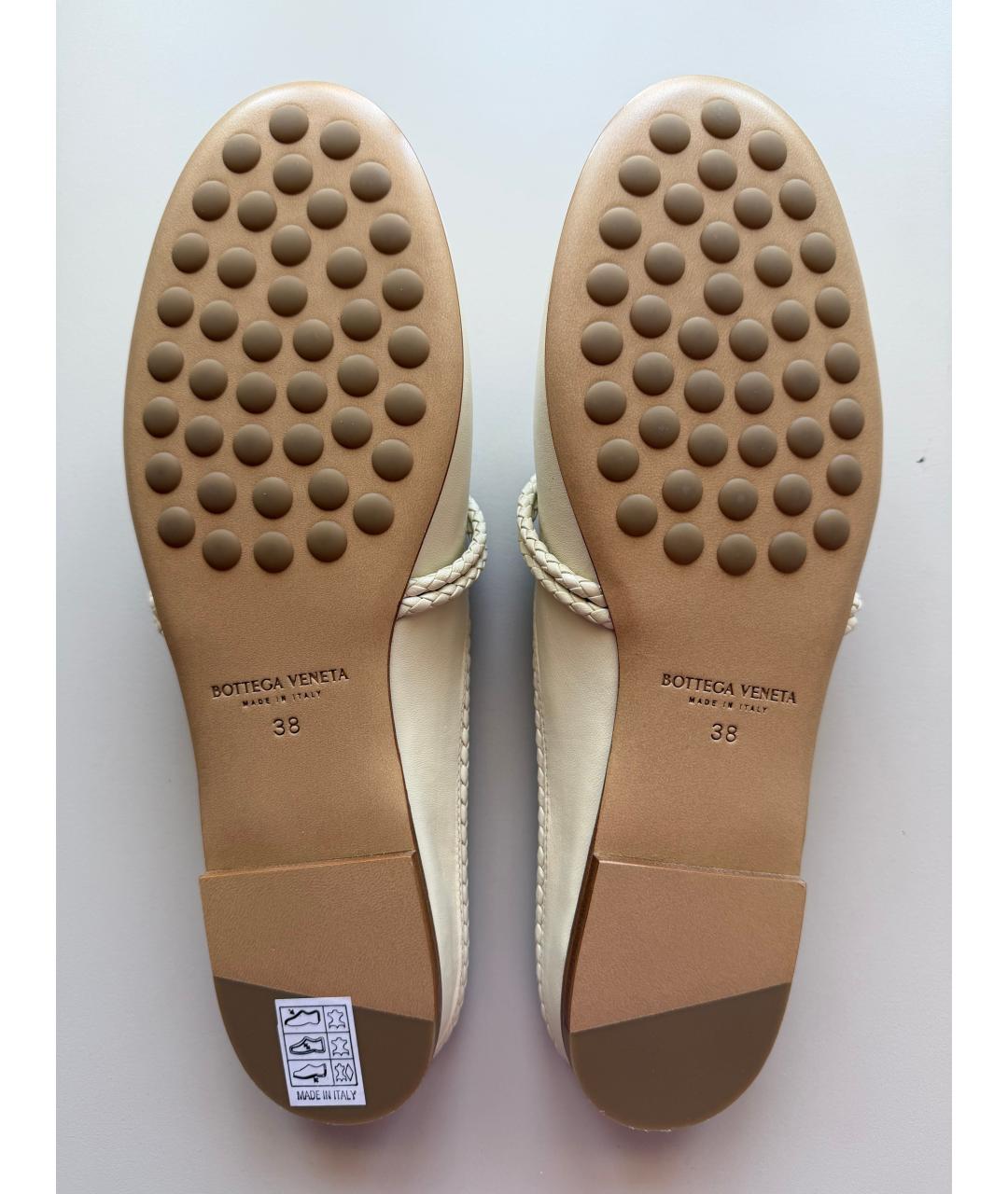 BOTTEGA VENETA Белые кожаные мюли, фото 5