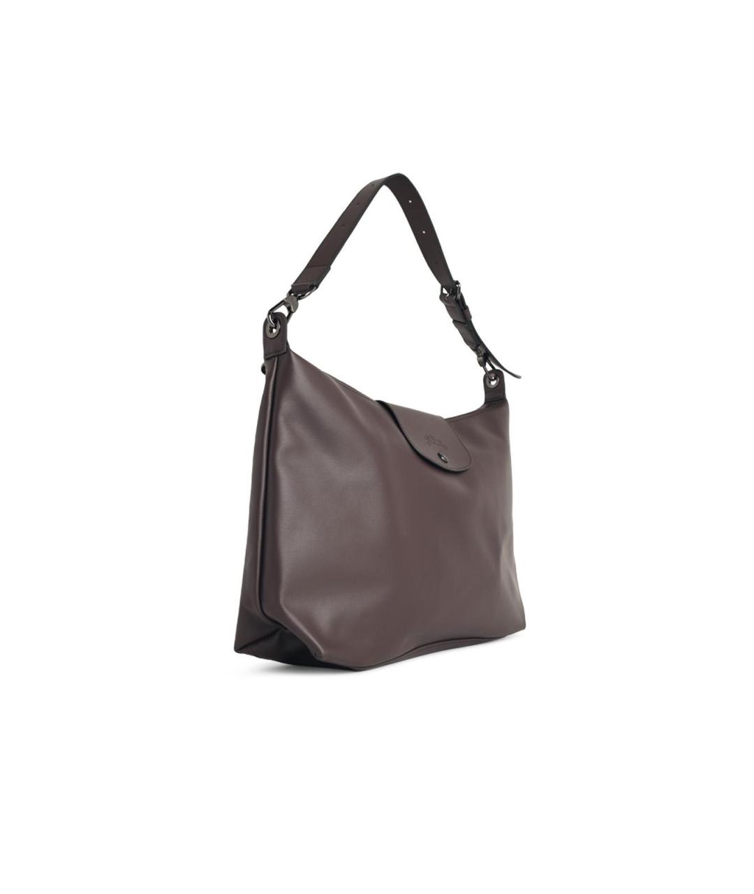 LONGCHAMP Коричневая кожаная сумка через плечо, фото 2
