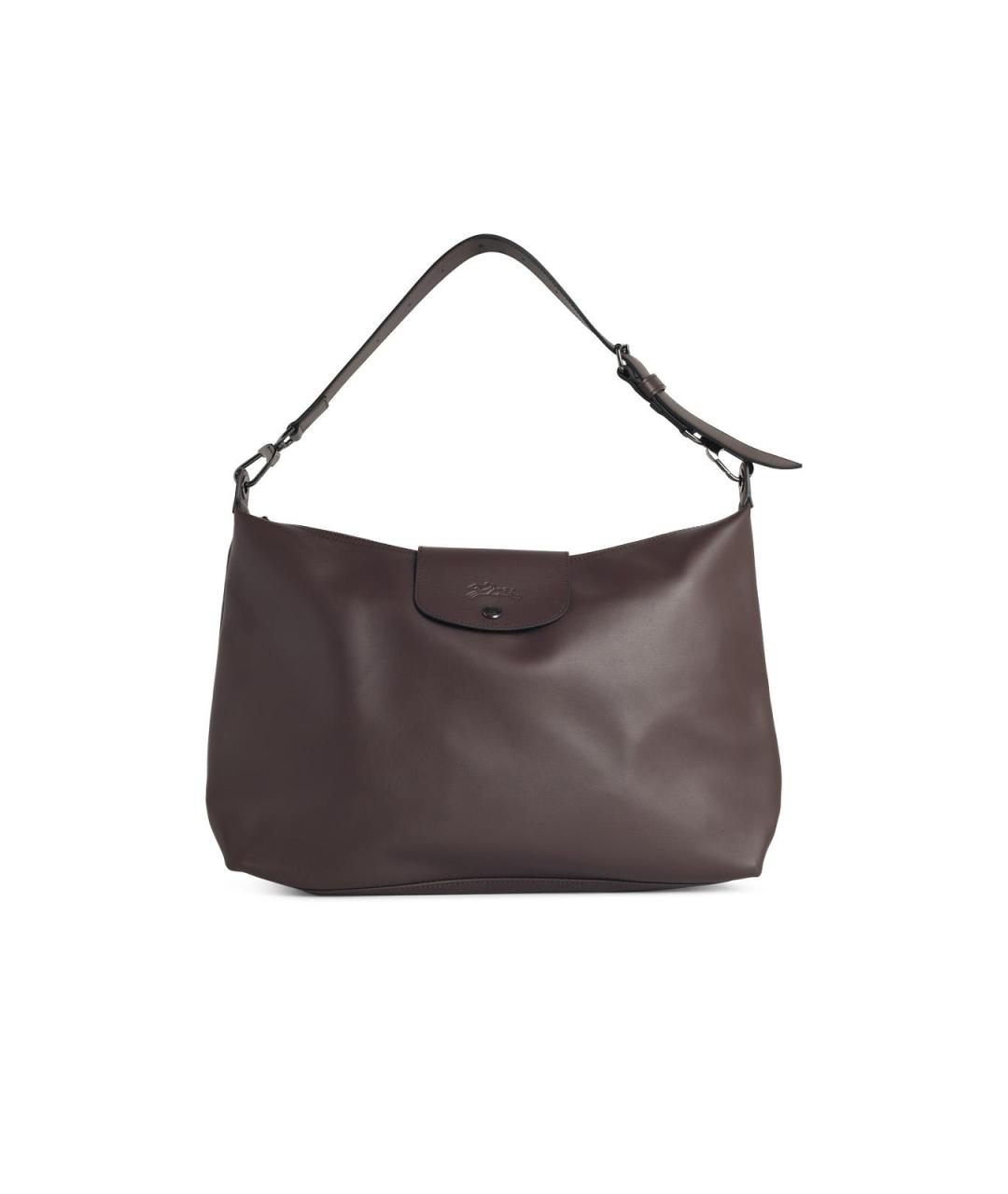 LONGCHAMP Коричневая кожаная сумка через плечо, фото 1