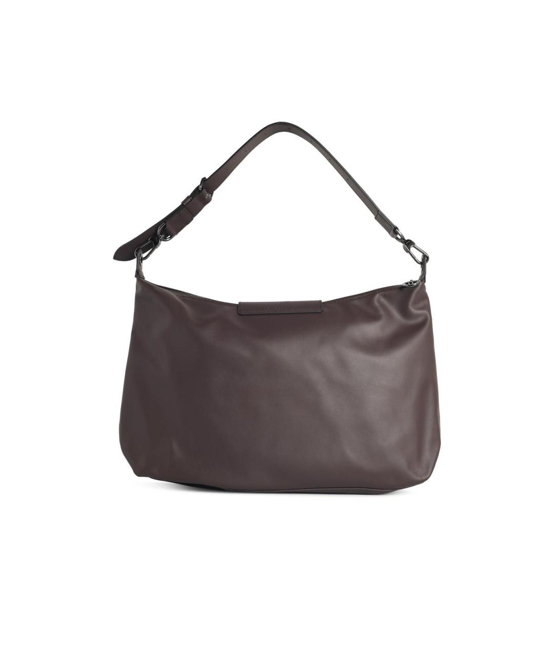 LONGCHAMP Коричневая кожаная сумка через плечо, фото 3