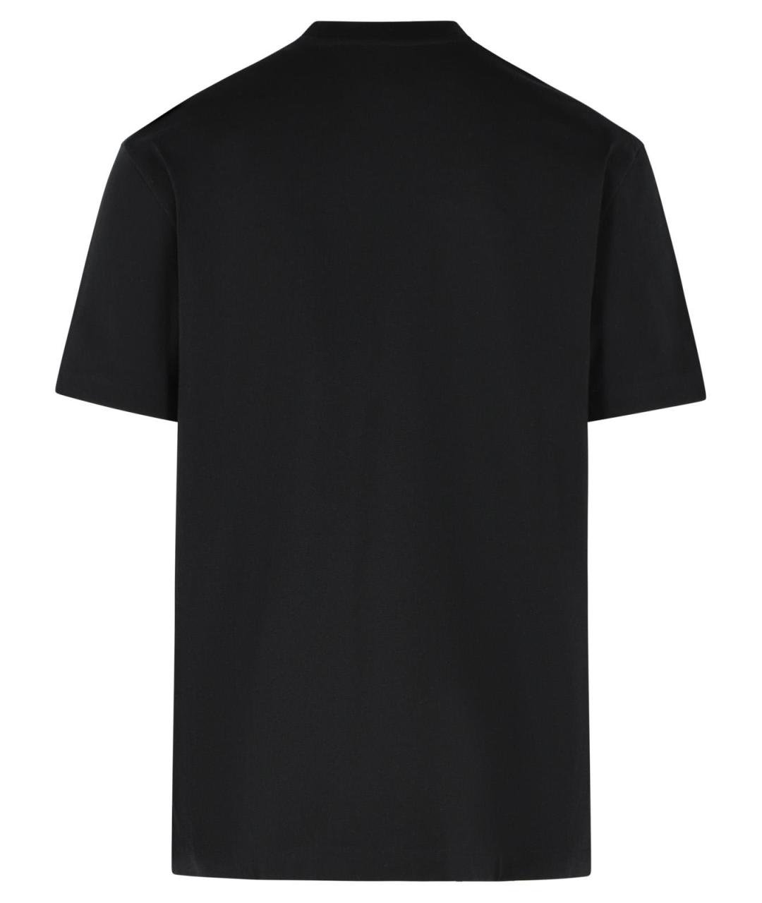 JIL SANDER Черная хлопковая футболка, фото 3